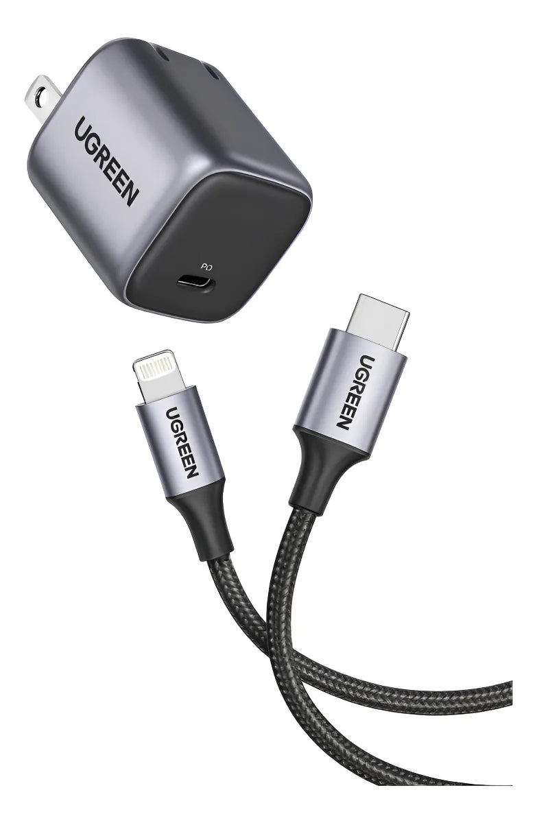 Combo UGREEN Nexode 30W + Cable USB-C a Lightning (MFi)